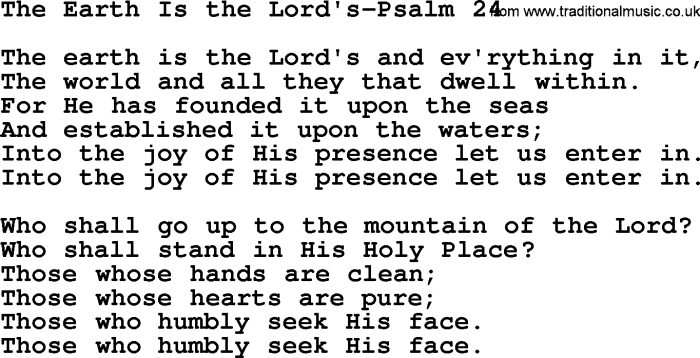 Select all the statements that apply to boulanger's psalm 24.